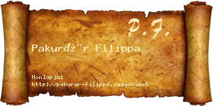 Pakurár Filippa névjegykártya